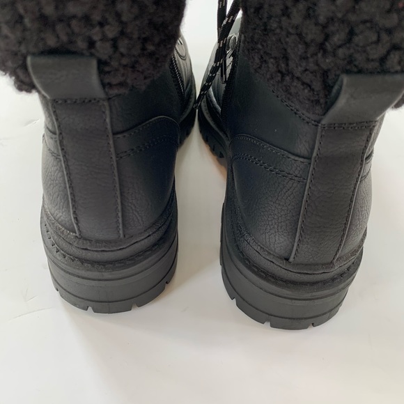 Steve Madden Keystone Faux Fur Leather Combat Boot - Picture 14 of 16